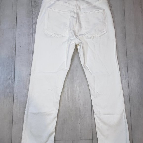 AGOLDE Riley High Rise Straight Crop White Denim Women's Size 30 - Picture 8 of 12